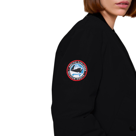 Женская куртка BOMBER из натурального гусиного пуха Черный