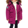Теплая зимняя куртка UMKA для девочек. Цвет: Розовый